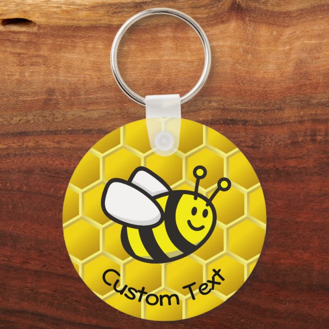 Porte-clés Porte - clé de dessin d'abeille (Recto)