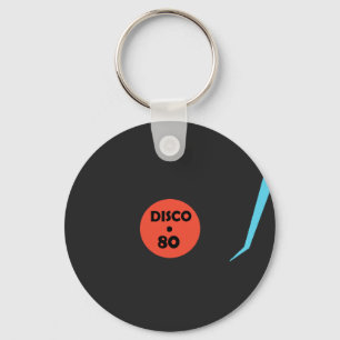 Porte-clés Porte - clé de disques Gramophone - Retro Disco P