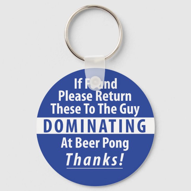 Porte-clés Porte - clé de dominance de la bière Pong (Recto)