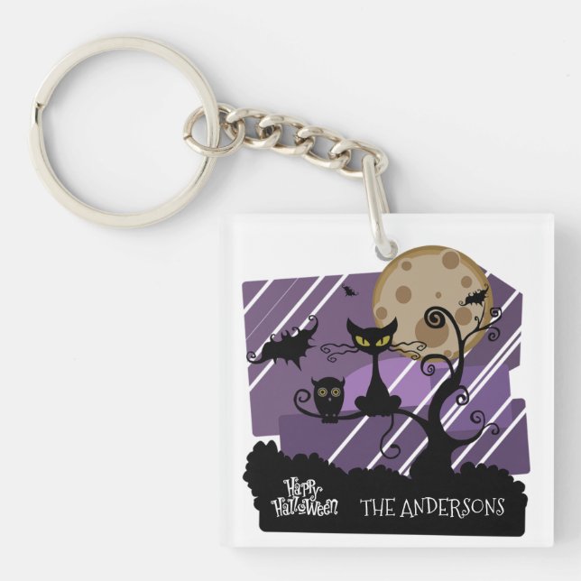Porte-clés Porte - clé de don personnalisé Halloween (Devant)