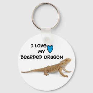 Porte-clés Porte - clé de dragon à poils "J'aime mon dragon à