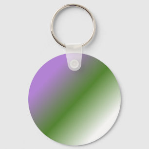 Porte-clés Porte - clé de drapeau de Genderqueer - gradient