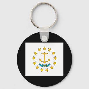 Porte-clés Porte - clé de drapeau d'état d'Île de Rhode