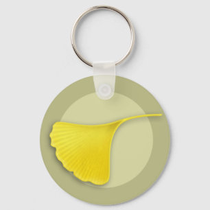Porte-clés Porte - clé de feuille Ginkgo d'automne