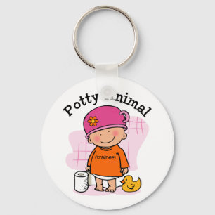 Porte-clés Porte - clé de fille d'animal potty