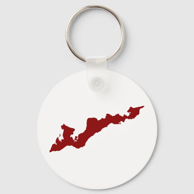 Porte-clés Porte - clé de Fishers Island - Rouge (Recto)