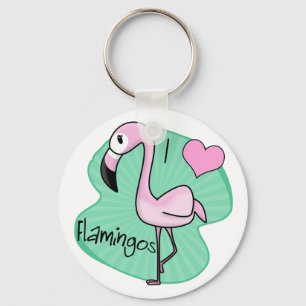 Porte-clés Porte - clé de Flamant rose de Kawaii