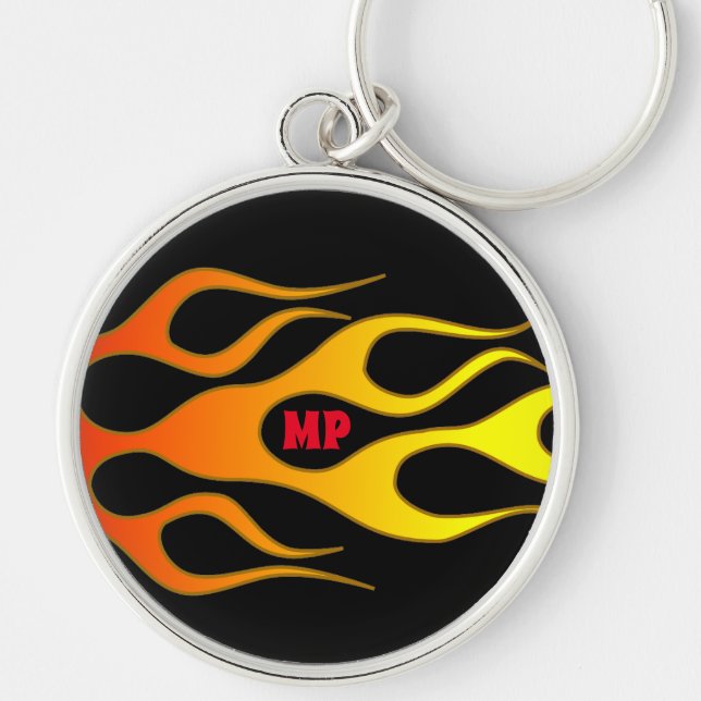 Porte-clés Porte - clé de flamme d'incendie personnalisé (Devant)