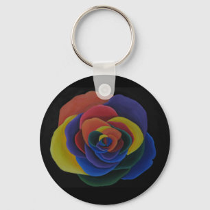 Porte-clés Porte - clé de fleur d'arc-en-ciel