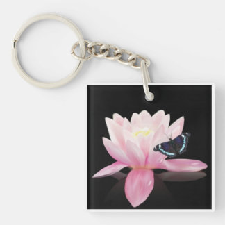 Porte-clés Porte - clé de fleur et de papillon de Lotus