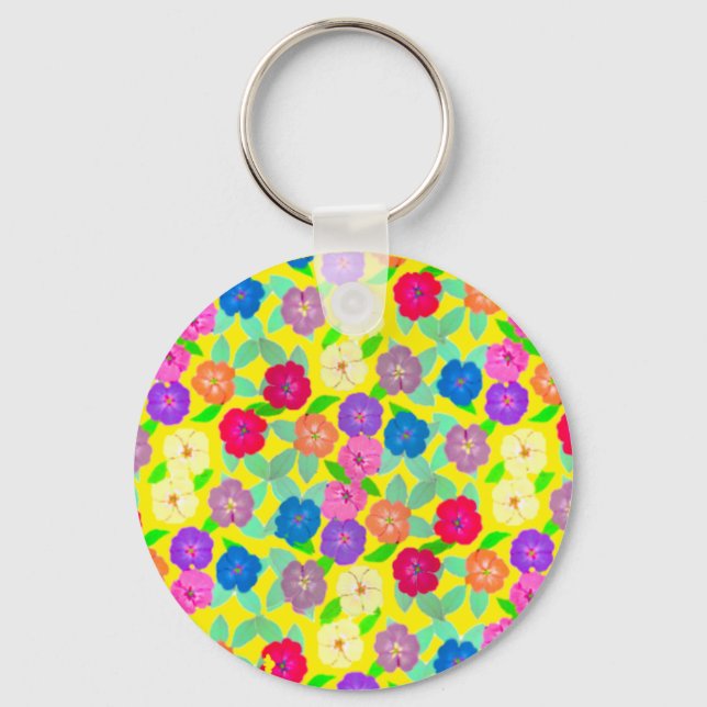 Porte-clés Porte - clé de fleurs de géranium (Recto)