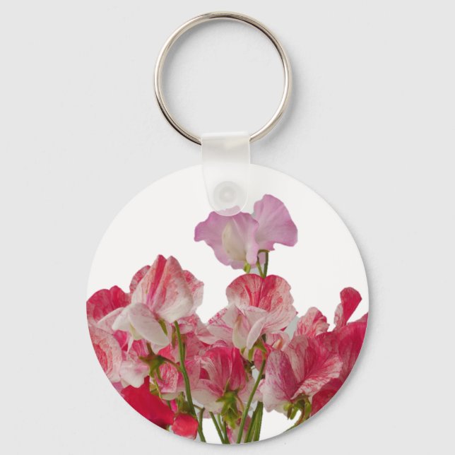 Porte-clés Porte - clé de fleurs de pois doux (Recto)