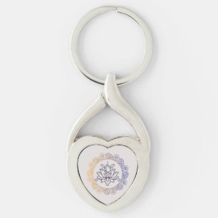 Porte-clés Porte - clé de fleurs Lotus