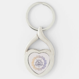 Porte-clés Porte - clé de fleurs Lotus