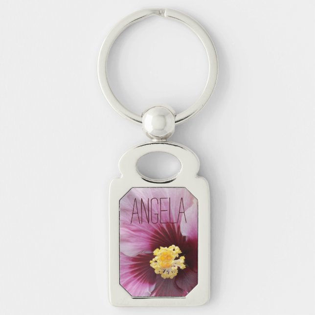 Porte-clés Porte - clé de fleurs personnalisé (Devant)
