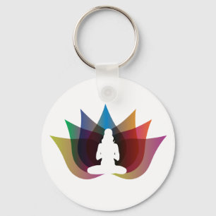 Porte-clés Porte - clé de fleurs Yoga Lotus