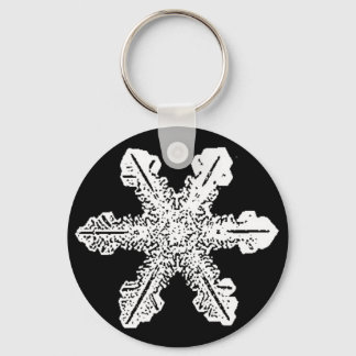 Porte-clés Porte - clé de flocon de neige noir et blanc