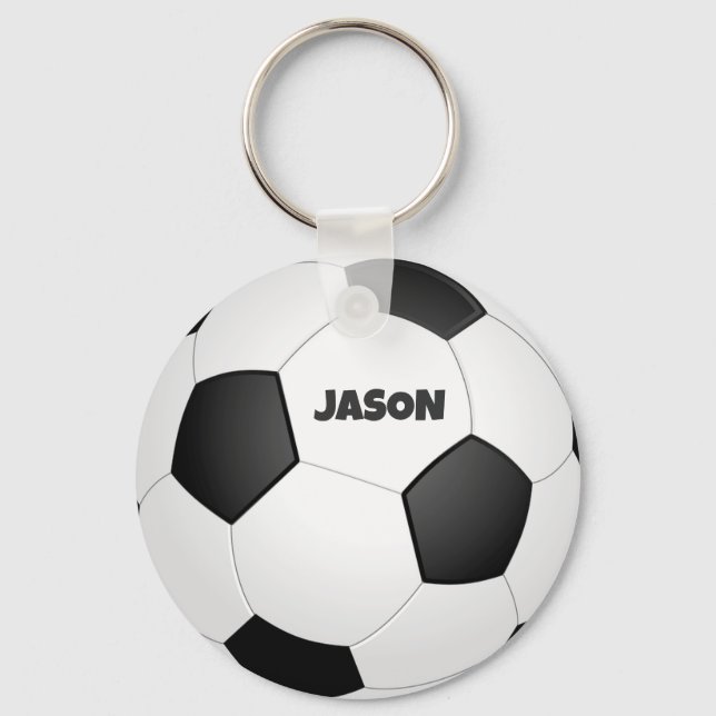 Porte-clés Porte - clé de football monogramme (Recto)