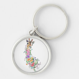 Porte-clés Porte - clé de Giraffe Fleurs