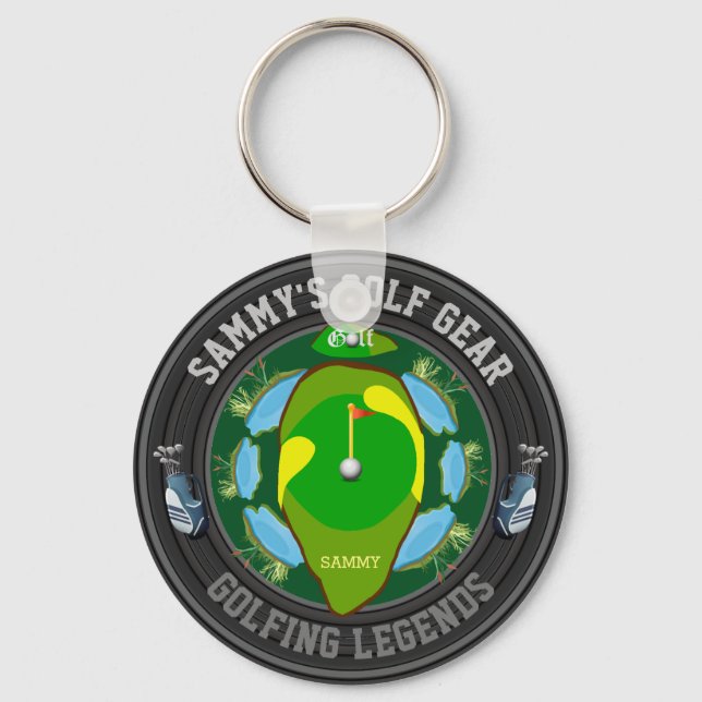 Porte-clés Porte - clé de golf personnalisé (Recto)