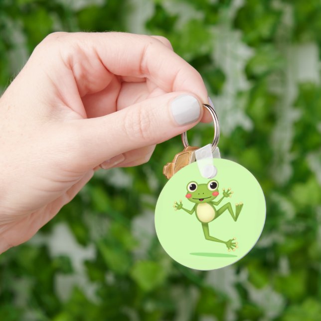 Porte-clés porte - clé de grenouille mignon (main)