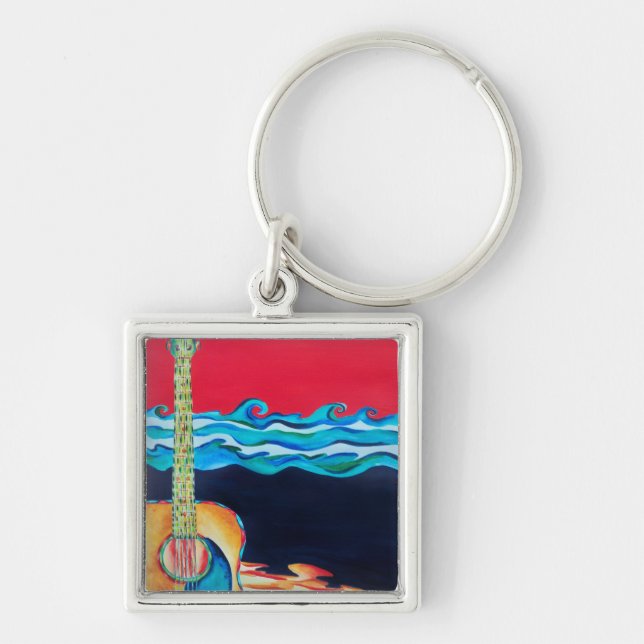 Porte-clés Porte - clé de guitare (Devant)