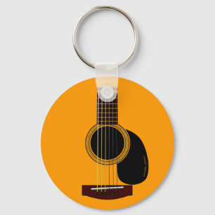 Porte-clés porte - clé de guitare acoustique