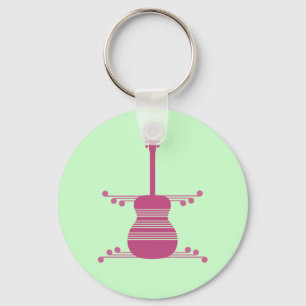 Porte-clés Porte - clé de guitare rétro, Magenta