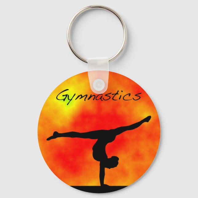 Porte-clés Porte - clé de gymnastique orange (Recto)