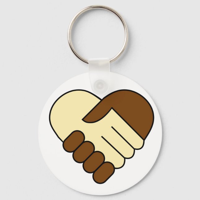 Porte-clés porte - clé de 'Heart handshake' (Recto)