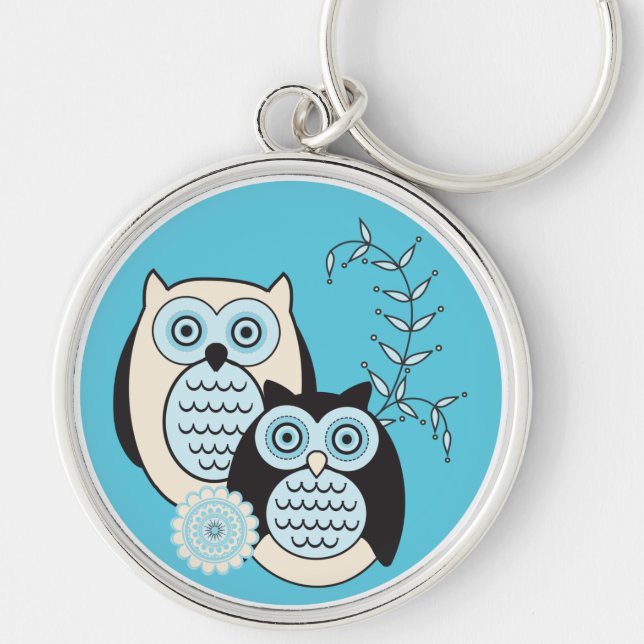 Porte-clés Porte - clé de hiboux d'hiver (Devant)