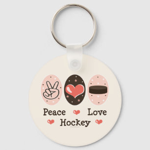 Porte-clés Porte - clé de hockey Peace Love