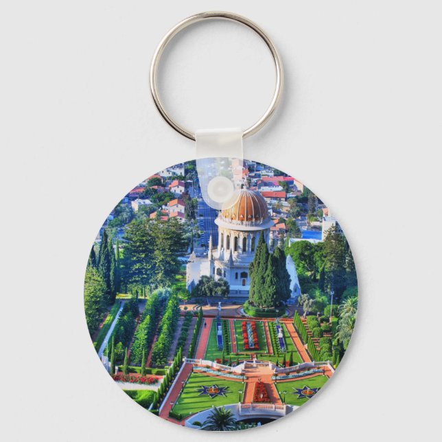 Porte-clés Porte - clé de jardin Baha'i (Recto)