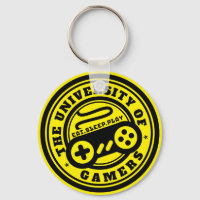 Porte - clé de jeu de logo de l'Université des Gam