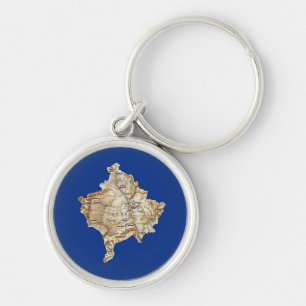 Porte-clés Porte - clé de la carte du Kosovo