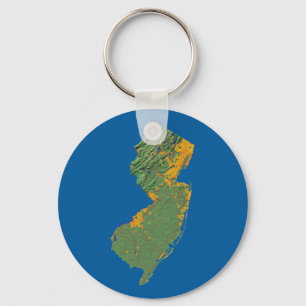 Porte-clés Porte - clé de la carte du New Jersey