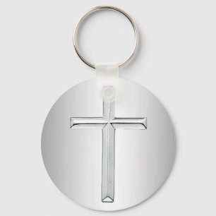 Porte-clés porte - clé de la croix d'argent