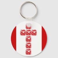 Porte - clé de la croix des coeurs