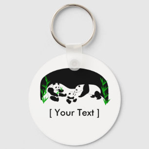 Porte-clés Porte - clé de la famille Panda