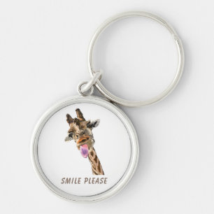 Porte-clés Porte - clé de la langue de la Girafe - Sourire
