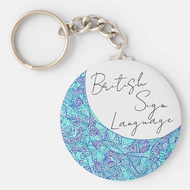 Porte-clés Porte - clé de la langue des signes britannique (Devant)