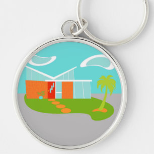 Porte-clés Porte - clé de la maison de dessin moderne du mil
