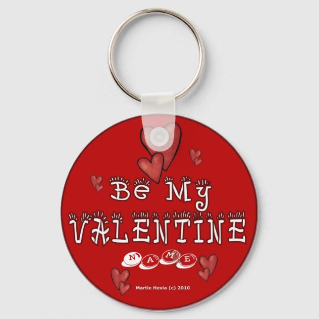 Porte-clés Porte - clé de la Saint-Valentin (2a) - Personnali (Recto)