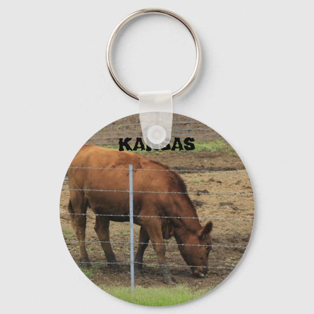 Porte-clés Porte - clé de la vache du Kansas Red Angus (Recto)
