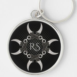 Porte-clés Porte - clé de lames courbes monogrammes à arêtes