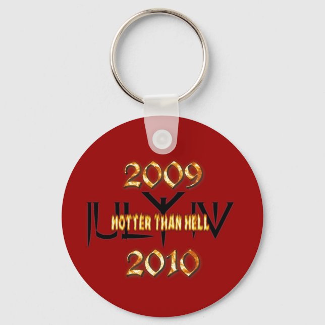 Porte-clés Porte - clé de l'anniversaire de Hotter than Hell (Recto)