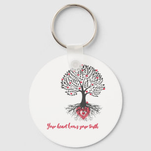 Porte-clés Porte - clé de l'arbre des coeurs rouges