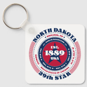 Porte-clés Porte - clé de l'État du Dakota du Nord