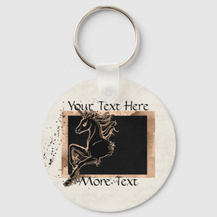 Porte-clés Porte - clé de licorne noire