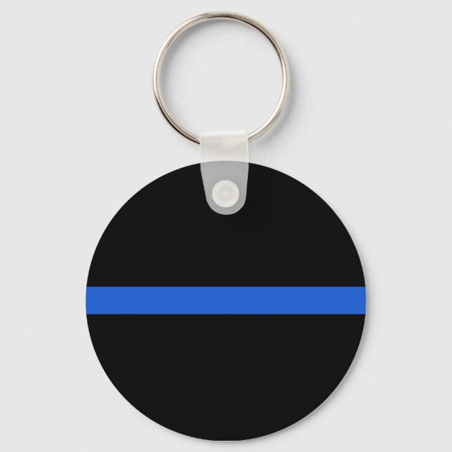 Porte-clés Porte - clé de ligne bleue mince (Recto)